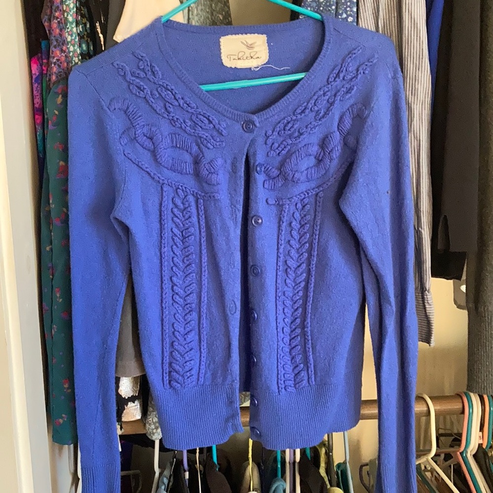 Embroidered cardigan size small